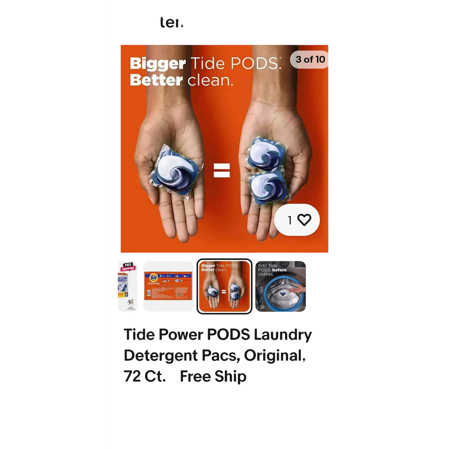 Tide Power PODS + Ultra OXI Laundry Detergent Pacs (72 Count) – Stain & Odor Eliminator, High-Efficiency Compatible
