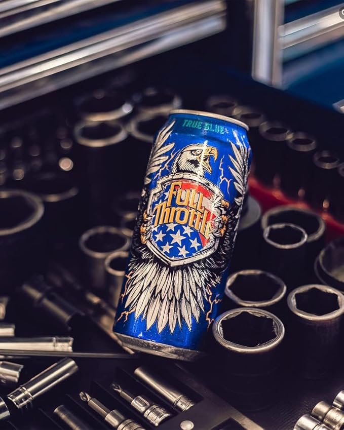 Full Throttle True Blue Energy Drink 16oz Cans (Quantity of 24)