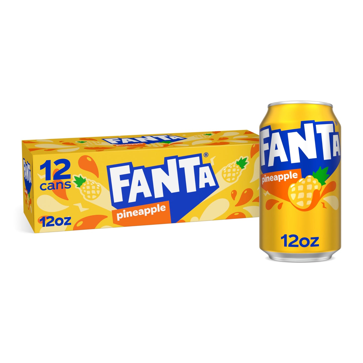Fanta Orange Soda Can, 7.5 fl oz, 10 Pack