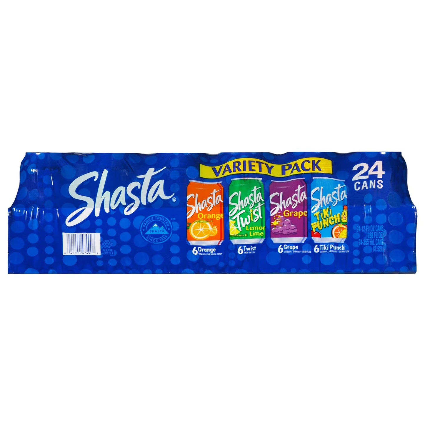 Shasta Soda Variety Pack 12 fl oz 24 Pack – Assorted Carbonated Soft Drinks, Classic Flavors, Bulk Case Pack, Party & Resale Beverage Bundle