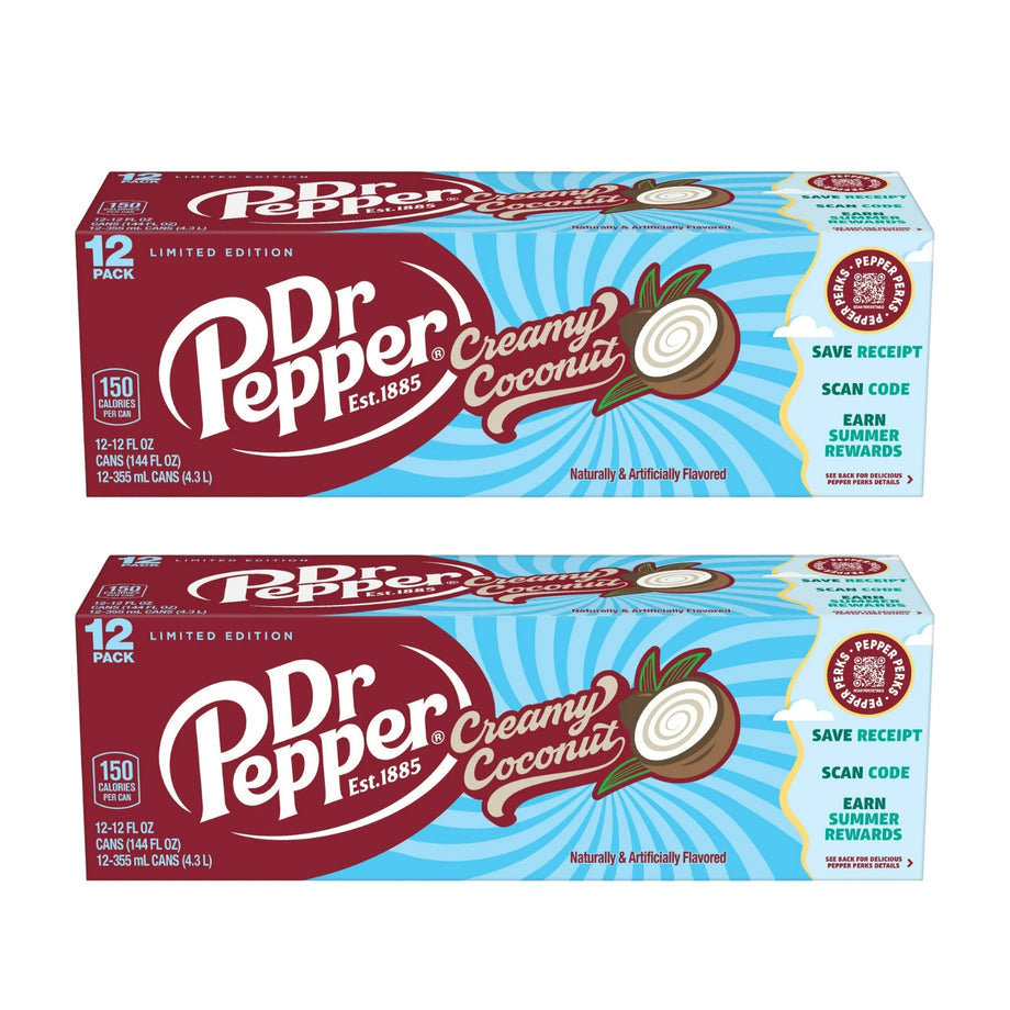 Dr Pepper creamy coconut pack of 24  12FLOZ cans