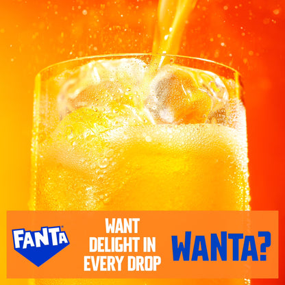 Fanta Orange Soda 24 x 330 ml Multipack, Imported from Britain, Caffeine-Free Carbonated Soft Drink