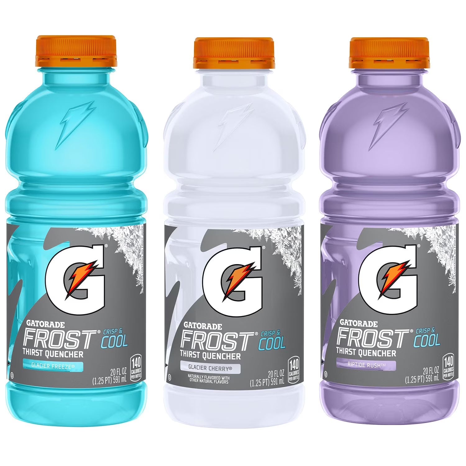Gatorade Frost Thirst Quencher Sports Drink Variety Pack, 20 fl oz Bottles (24 Pack), Electrolyte-Enhanced Hydration, Refreshing Frost Flavors for Sports & Active Lifestyle