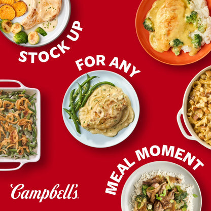 Campbell's Condensed Cream of Chicken Soup 10.5 oz 8 Pack – Creamy Cooking Soup, Pantry Staple, Quick Meal Base, Bulk Family Value Pack