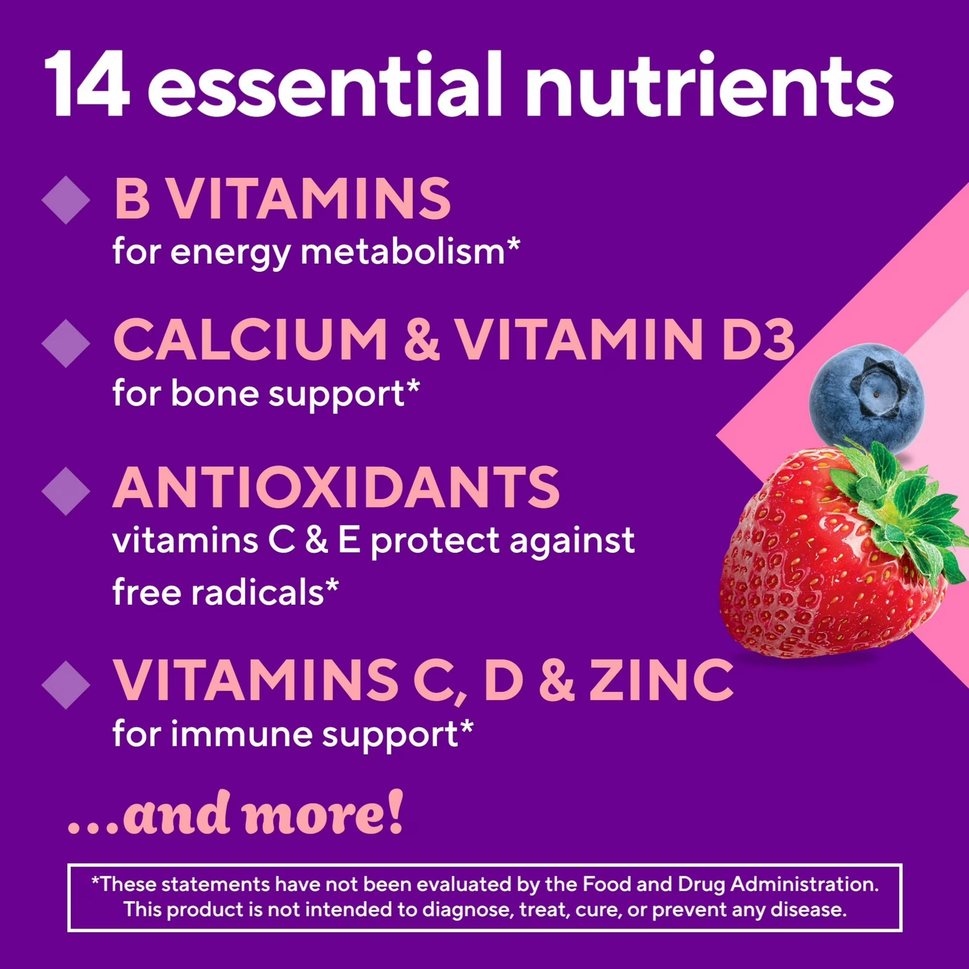 Vitafusion Women’s Sugar Free Daily Multivitamin Gummies (90 Count) – Energy, Bone & Immune Support Adult Vitamin Supplement