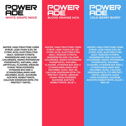 POWERADE Limited Edition Variety Pack Sports Drink, 20 fl. oz., 24 pk.