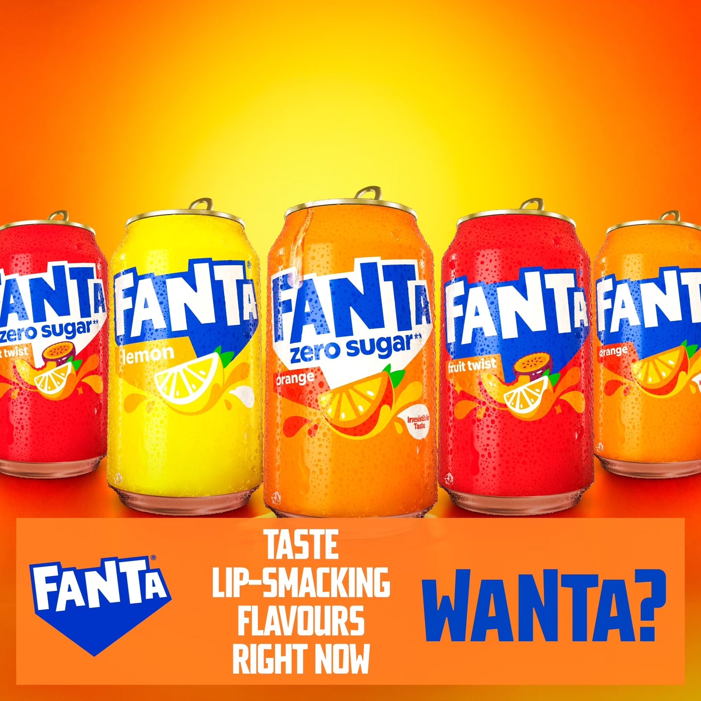 Fanta Orange Soda 24 x 330 ml Multipack, Imported from Britain, Caffeine-Free Carbonated Soft Drink