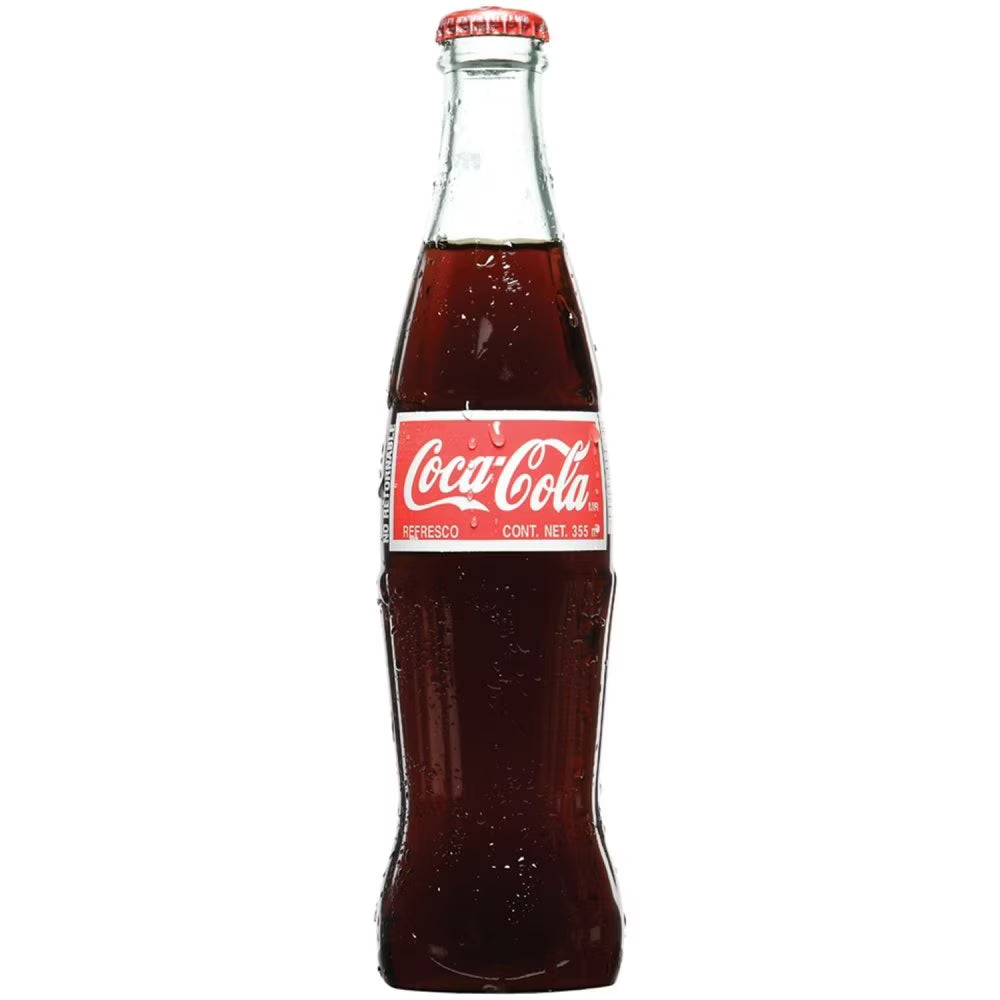 Coca-Cola de México, 355 ml Glass Bottles, 24-Pack – Original Cane Sugar Classic Cola