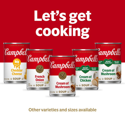 Campbell's Condensed Cream of Chicken Soup 10.5 oz 8 Pack – Creamy Cooking Soup, Pantry Staple, Quick Meal Base, Bulk Family Value Pack