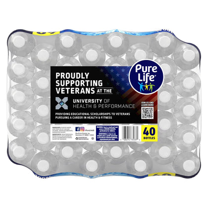 Pure Life Purified Water 16.9 fl oz 40 Pack – Bottled Drinking Water, Bulk Pack, Refreshing Everyday Hydration, BPA-Free Bottles