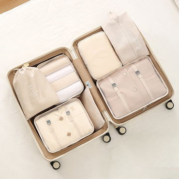 7Pcs Travel Packing Cubes, Luggage Organizer Set with Shoe Bag for Clothes Storage
