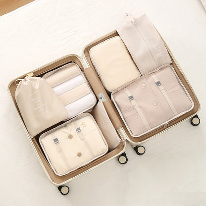 7Pcs Travel Packing Cubes, Luggage Organizer Set with Shoe Bag for Clothes Storage