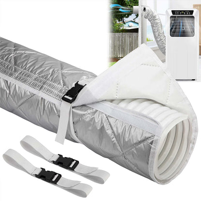 AC Hose Cover with Adjustable Buckle Straps, Thermal Insulation for Portable Air Conditioner