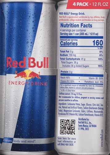 Red Bull Energy Drink, 114mg Caffeine | Taurine & B Vitamins | 12 Fl Oz | 16 Cans