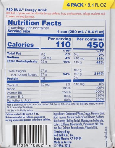 Red Bull Energy Drink, 114mg Caffeine | Taurine & B Vitamins | 12 Fl Oz | 16 Cans