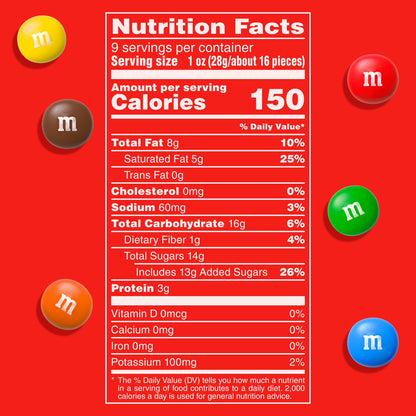 M&M’s Peanut Butter Milk Chocolate Candy, Sharing Size (9 oz Bag) – Crunchy Peanut Butter Center Covered in Milk Chocolate