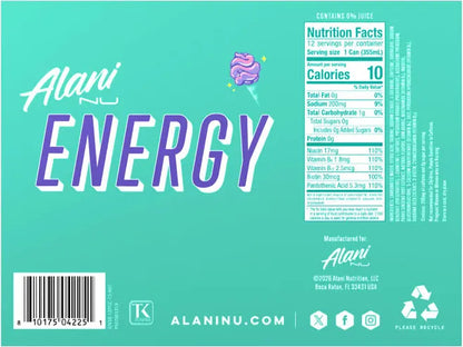 New alani  purple cotton candy grape pack of 12
