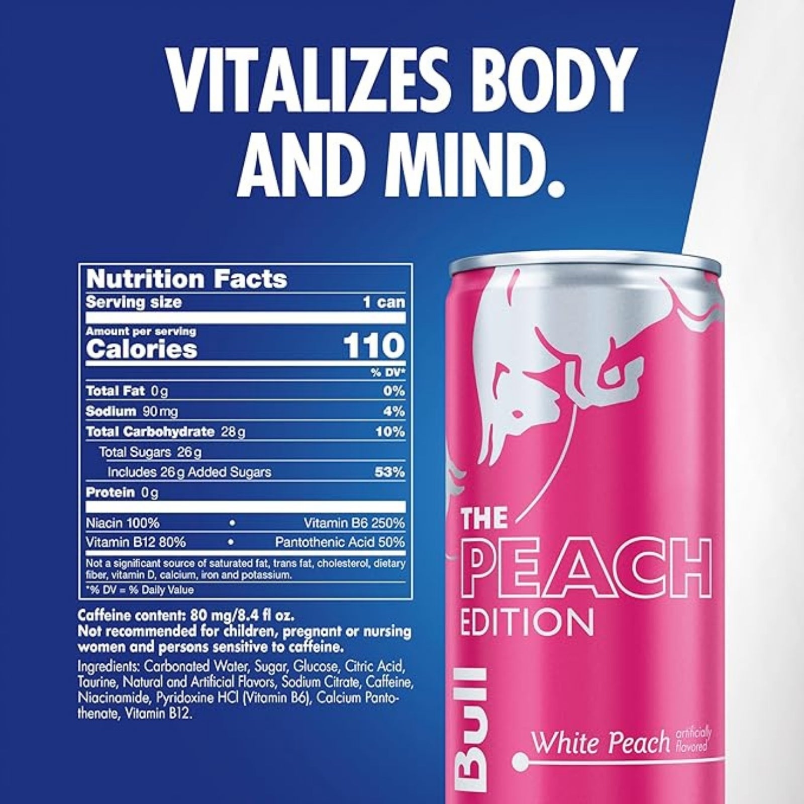 Red Bull summer edition White Peach 8.4oz and 12oz