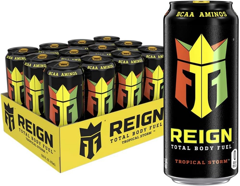 Reign Total Body Fuel, Cherry Limeade, Fitness & Performance Drink, 16 Fl Oz (Pack of 12)