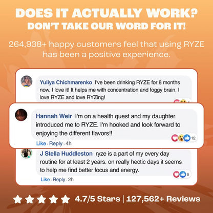 RYZE SUPERFOODS Mushroom Medium Roast Coffee USDA Organic with 6 Adaptogenic Mushrooms, USA Grown Instant Coffee for Better Energy, Focus Digestion Immunity with Lions Mane & Turkey Tail 30 Servings