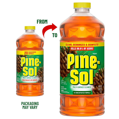 Pine-Sol Multi-Surface Cleaner, Pine Scent, 2 Count (120 fl oz Each) – Deep Cleaning, Deodorizing & Fresh Long-Lasting Fragrance