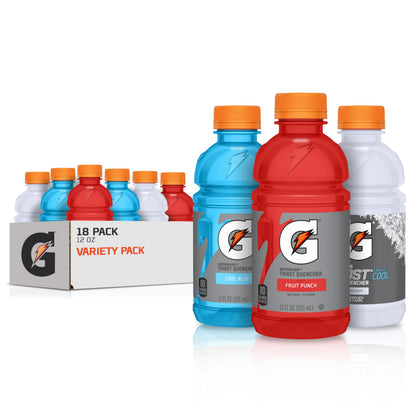 Gatorade Thirst Quencher, Grape Berry, Strawberry Variety Pack, 12 Fl Oz (Pack of 18)