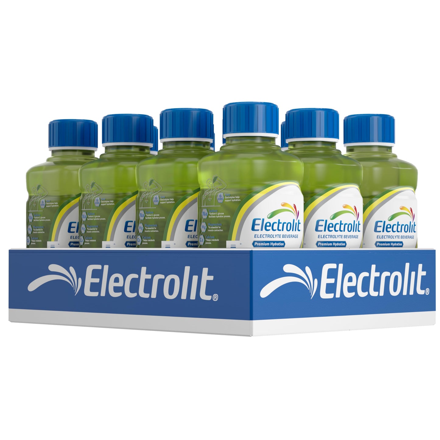 Electrolit, Electrolyte Beverage, Fruit Punch, 21 Fl Oz bottle (Pack of 12)
