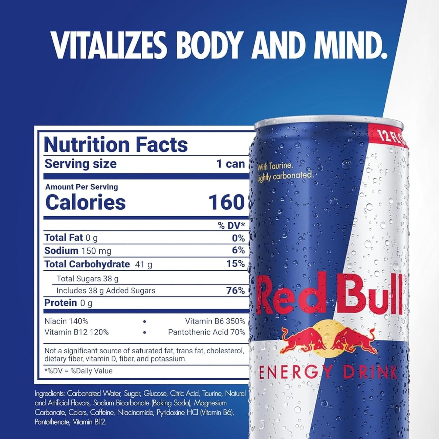 Red Bull Energy Drink, 114mg Caffeine | Taurine & B Vitamins | 12 Fl Oz | 16 Cans
