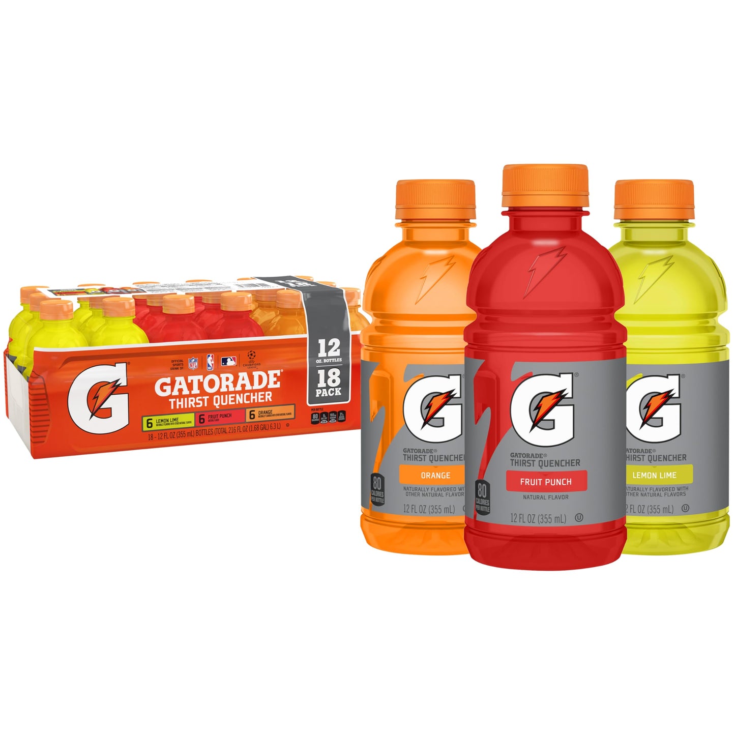 Gatorade Thirst Quencher, Grape Berry, Strawberry Variety Pack, 12 Fl Oz (Pack of 18)