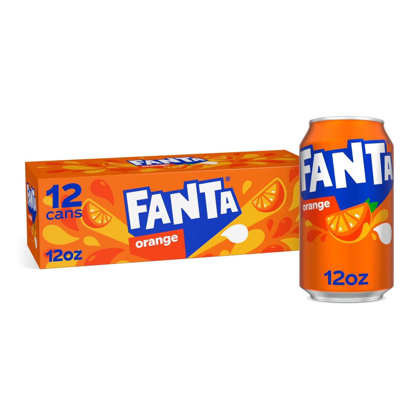 Fanta Orange Soda Can, 7.5 fl oz, 10 Pack
