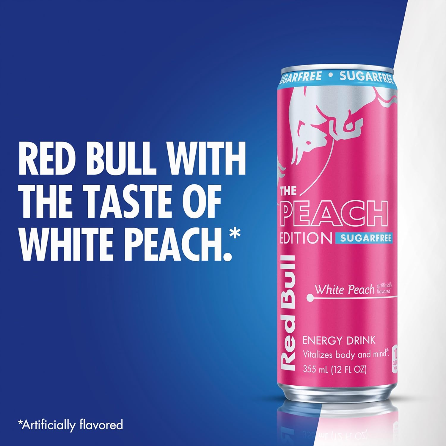 Red Bull Sugar-Free White Peach 8.4oz and 12oz