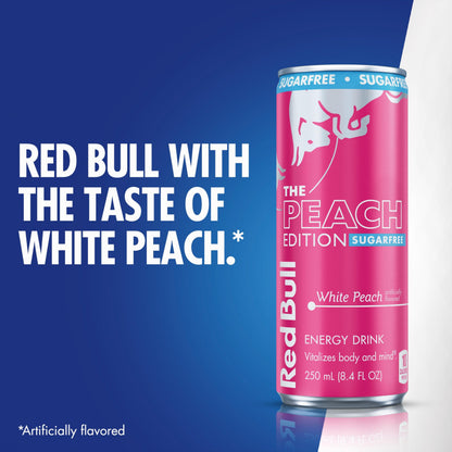 Red Bull Energy Drink SugarFree Variety Pack, Zero, Peach, Iced Vanilla Berry, 8.4 fl. oz, Pack of 12 Can