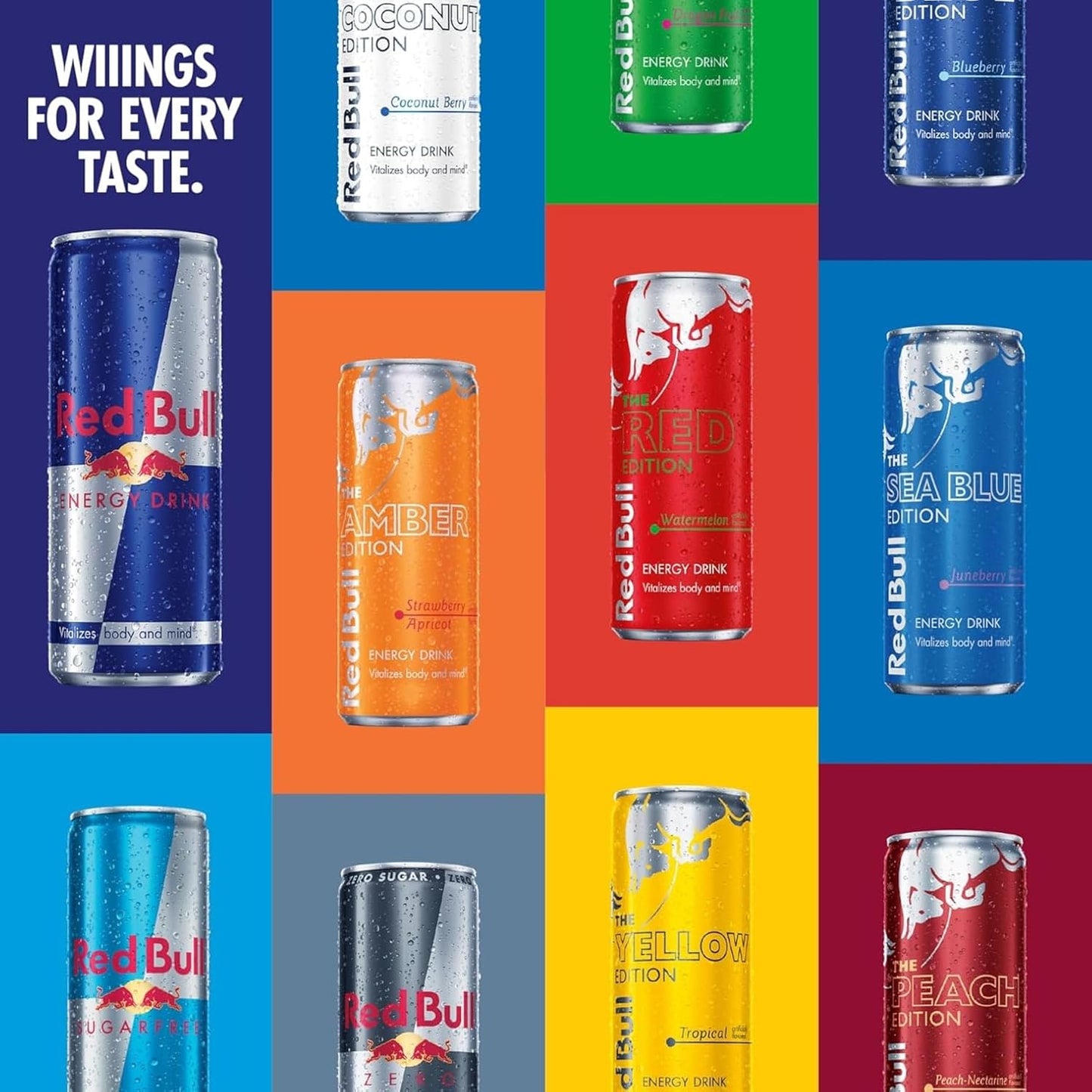 Red Bull Energy Drink, 114mg Caffeine | Taurine & B Vitamins | 12 Fl Oz | 16 Cans