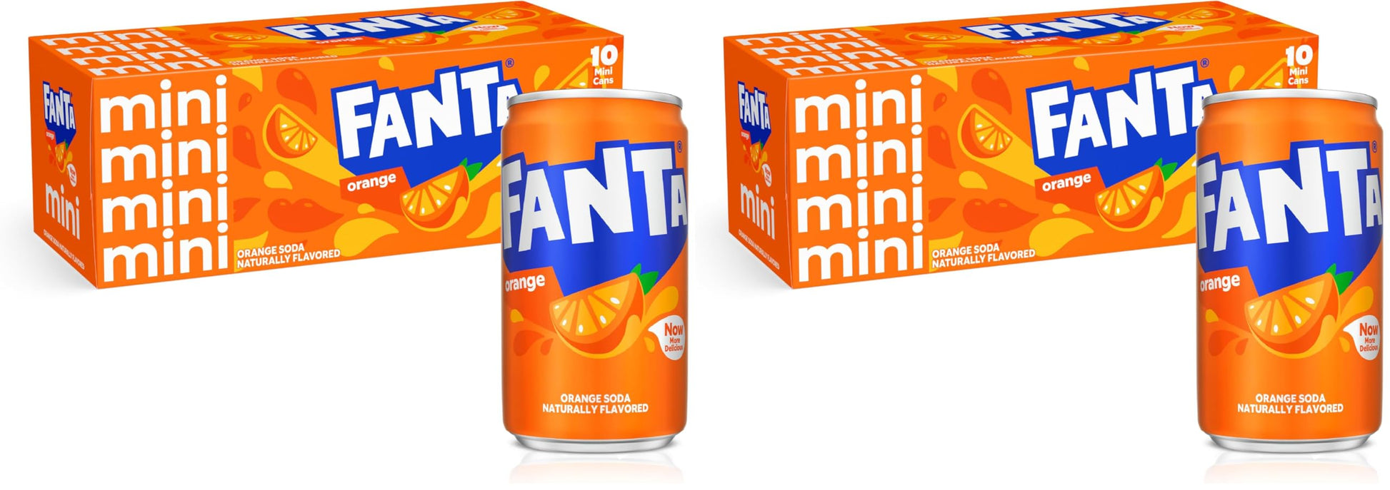 Fanta Orange Soda Can, 7.5 fl oz, 10 Pack