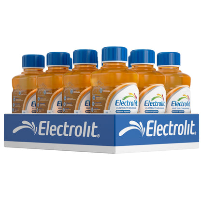 Electrolit, Electrolyte Beverage, Fruit Punch, 21 Fl Oz bottle (Pack of 12)