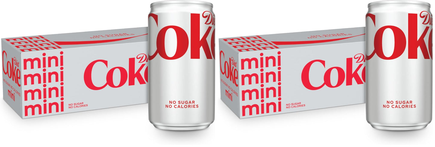 Diet Coke Soda Soft Drink Fridge Pack Cans, 12 fl oz, 12 Pack