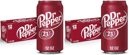 Dr Pepper Soda, 12 fl oz cans, 12 pack