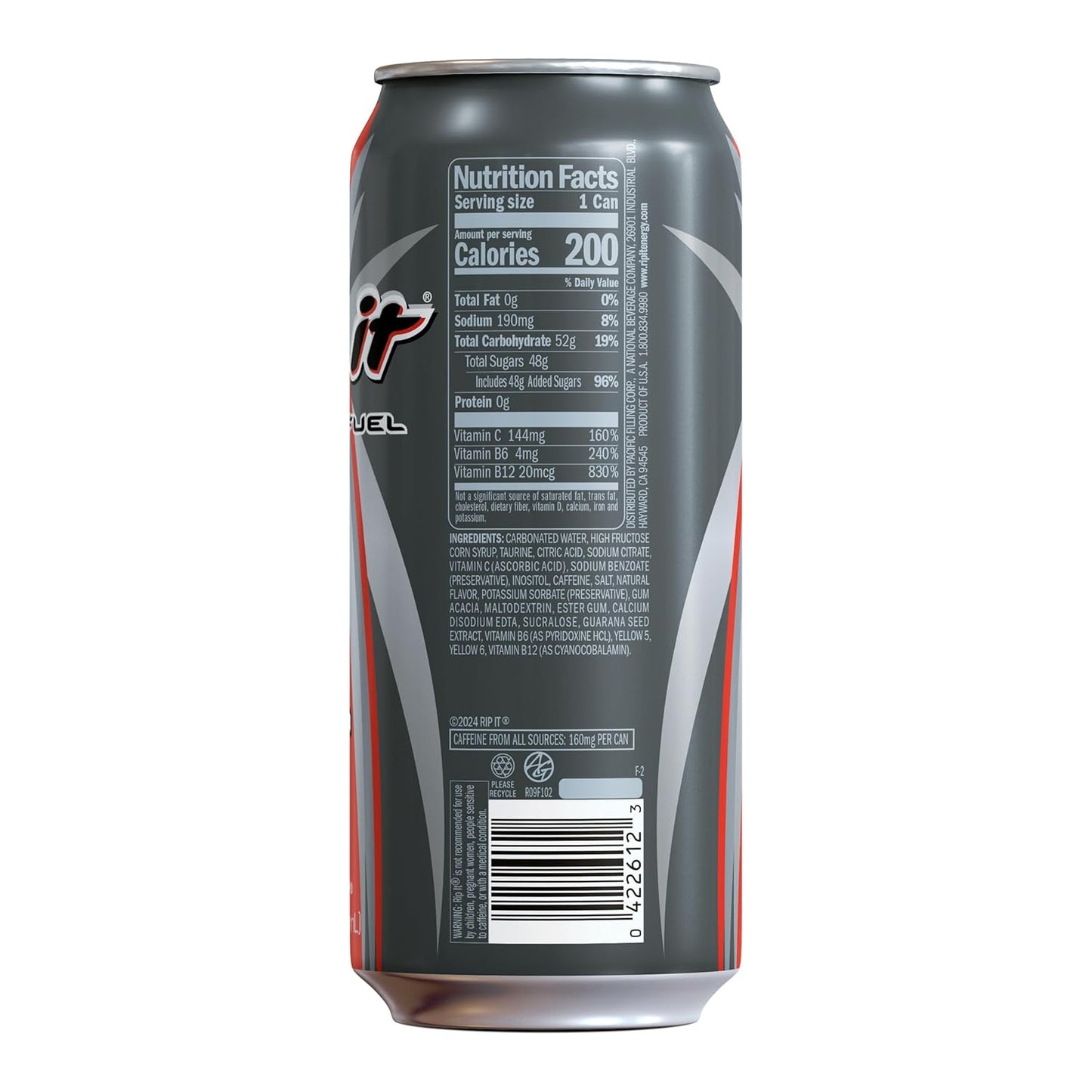 Rip-It Energy Drink | Power | Sharp Citrus Flavor | 12-Pack (16oz Cans) | 160mg Caffeine | Smooth Finish | Ignite Focus | Hardcore Energy That Rips!