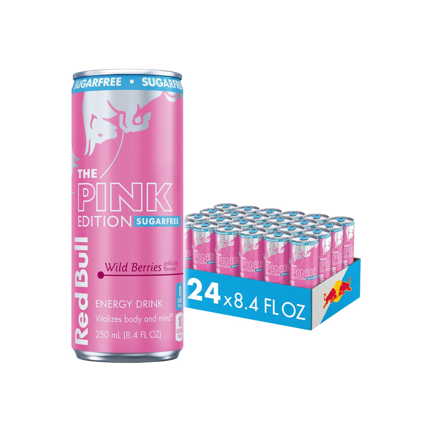 Red Bull Energy Drink SugarFree Variety Pack, Zero, Peach, Iced Vanilla Berry, 8.4 fl. oz, Pack of 12 Can