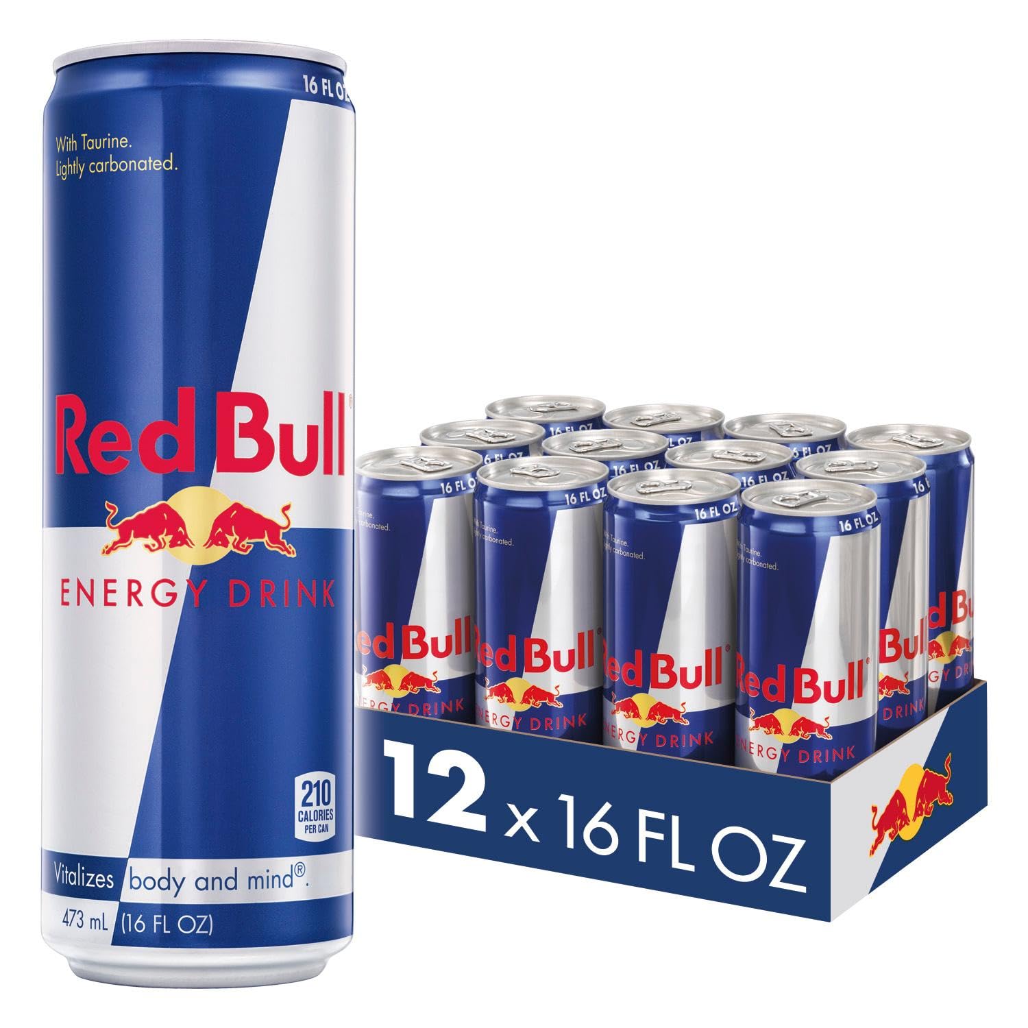 Red Bull Energy Drink, 114mg Caffeine | Taurine & B Vitamins | 12 Fl Oz | 16 Cans