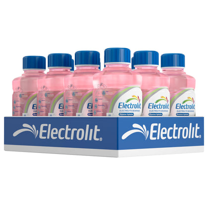 Electrolit, Electrolyte Beverage, Fruit Punch, 21 Fl Oz bottle (Pack of 12)