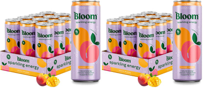 Bloom Nutrition Sparkling Energy Drink - Apple Crisp / Glacier Crush Variety Pack - Natural Caffeine, Zero Sugar, 180mg Caffeine - Antioxidant-Rich with Green Coffee Bean, Green Tea Extract, Prebiotics - 12oz 12 Pack