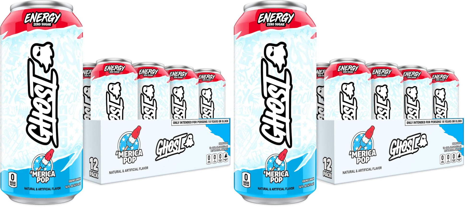 GHOST Energy Drink - 12-Pack, Strawbango, 16oz - Energy & Focus & No Artificial Colors - 200mg of Natural Caffeine, L-Carnitine & Taurine - Gluten-Free & Vegan