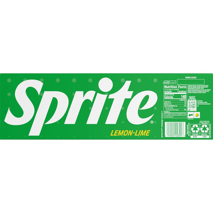 Sprite Lemon Lime Soda Soft Drinks, 12 fl oz, 12 Pack,Cans