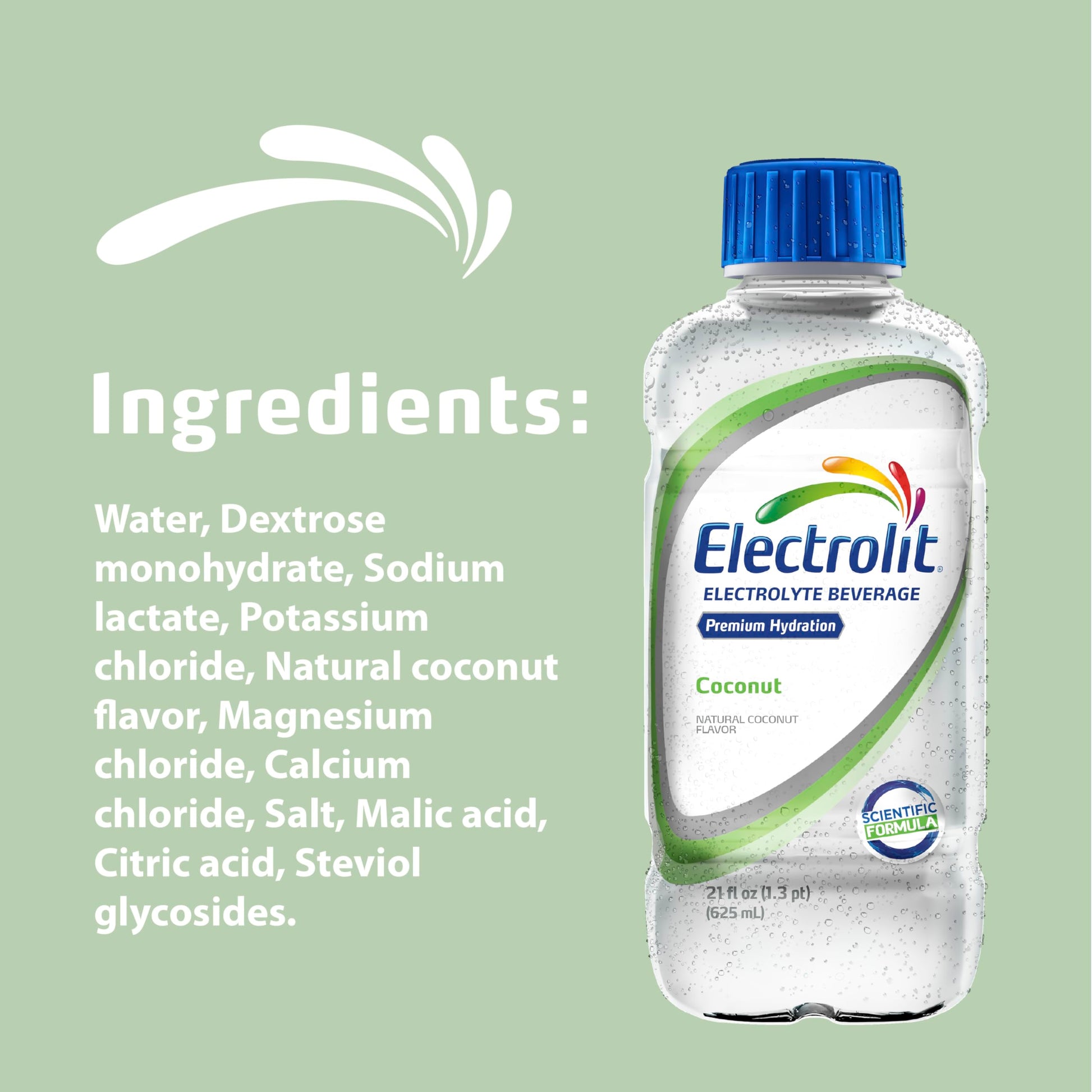Electrolit, Electrolyte Beverage, Fruit Punch, 21 Fl Oz bottle (Pack of 12)