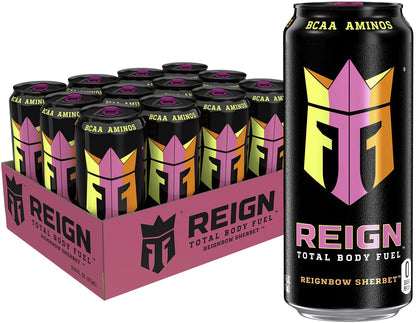 Reign Total Body Fuel, Cherry Limeade, Fitness & Performance Drink, 16 Fl Oz (Pack of 12)