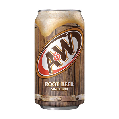 A&W Root Beer Soda Pop, 12 fl oz Cans, 12-Pack – Classic Creamy Vanilla Root Beer Soft Drink