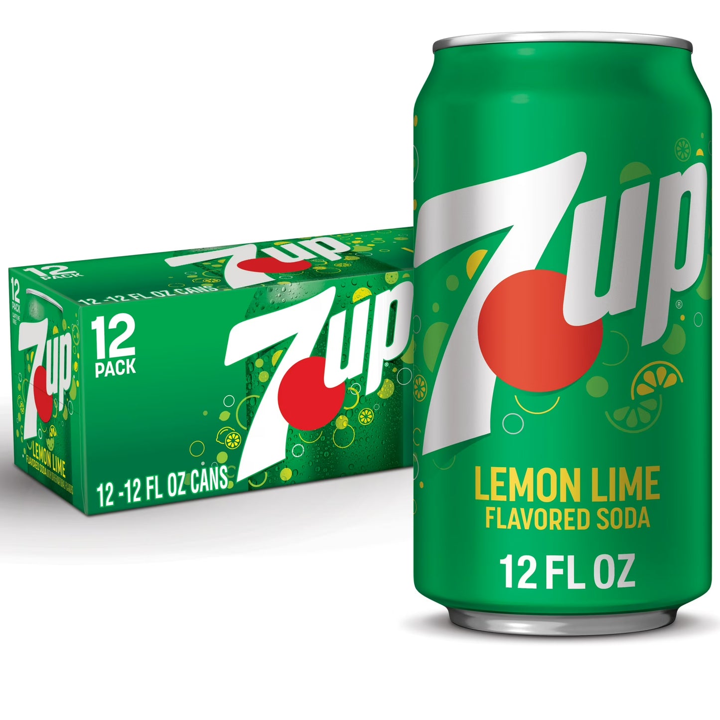 7UP Caffeine Free Lemon Lime Soda Pop, 12 fl oz Cans, 12-Pack – Crisp & Refreshing Citrus Soft Drink