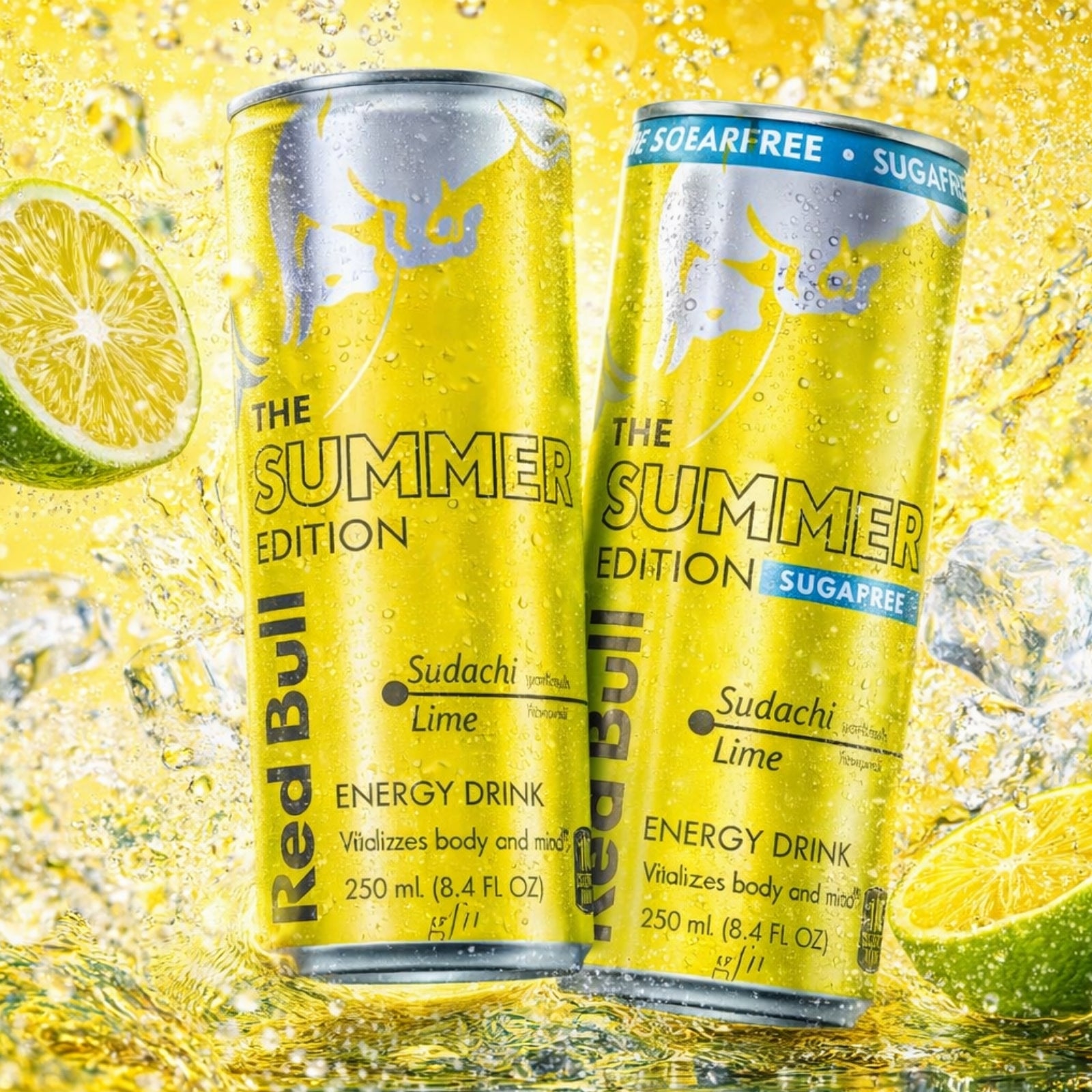 Red Bull Summer Edition 2026 Sudachi Lime SUGAR FREE 24 Pack 8.4 oz Cans