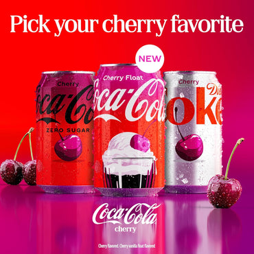 Coca-Cola Cherry Float Soda Soft Drink Cans, 12 fl oz, 12 Pack